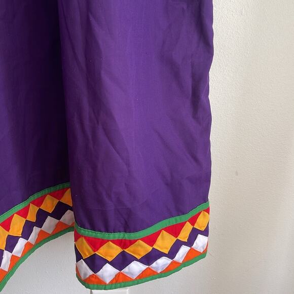 Vintage  handmade quilt pieced short sleeve maxi kaftan muumuu dress - Picture 4 of 9